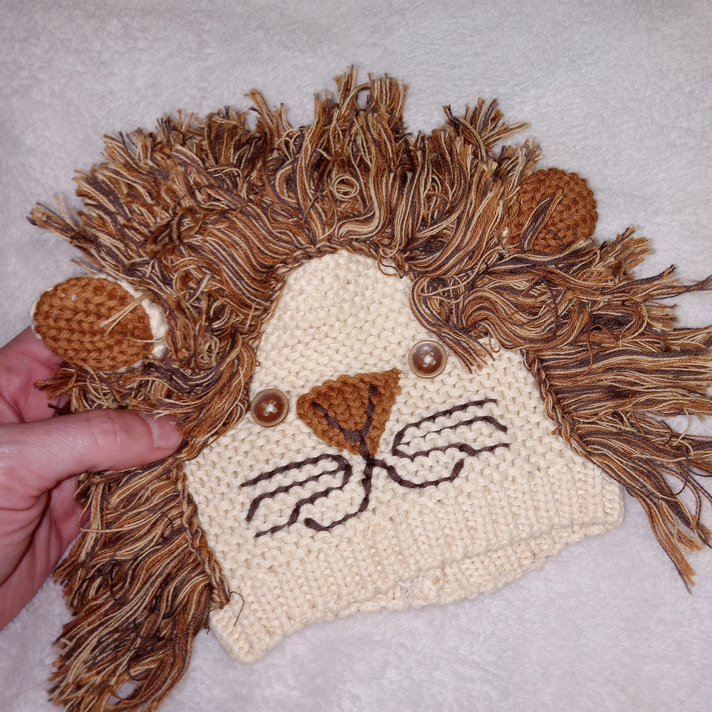 Baby Gap Adorable Lion Crochet Hat Baby 0-3 months NWOT Never Worn - Picture 2 of 4
